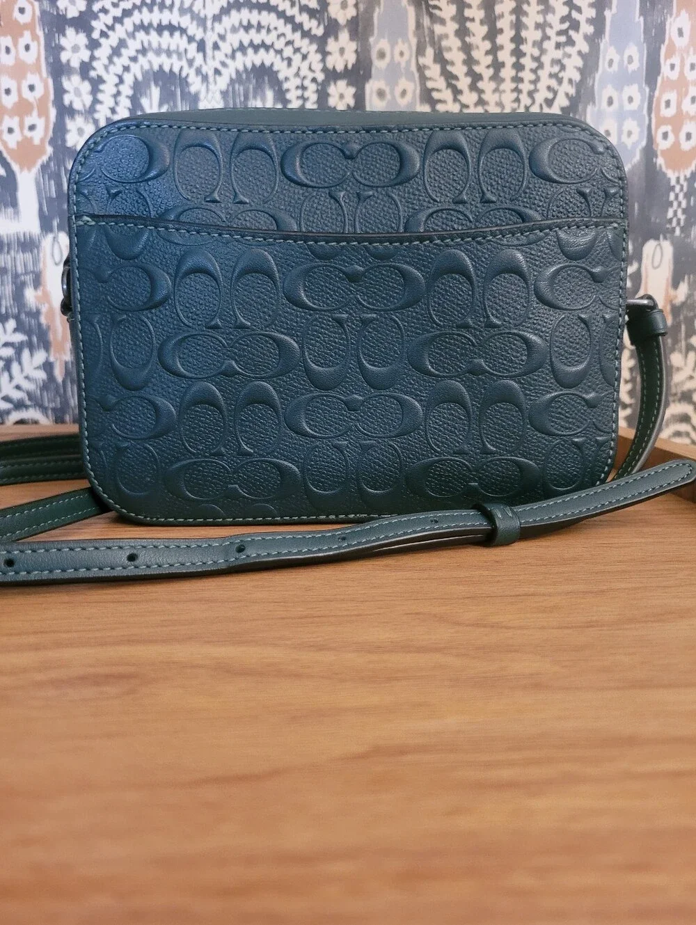 Coach Green Signature Embossed Crossbody